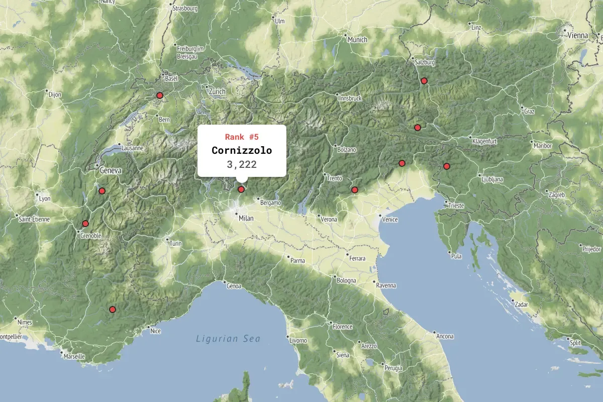 Cornizzolo paragliding site